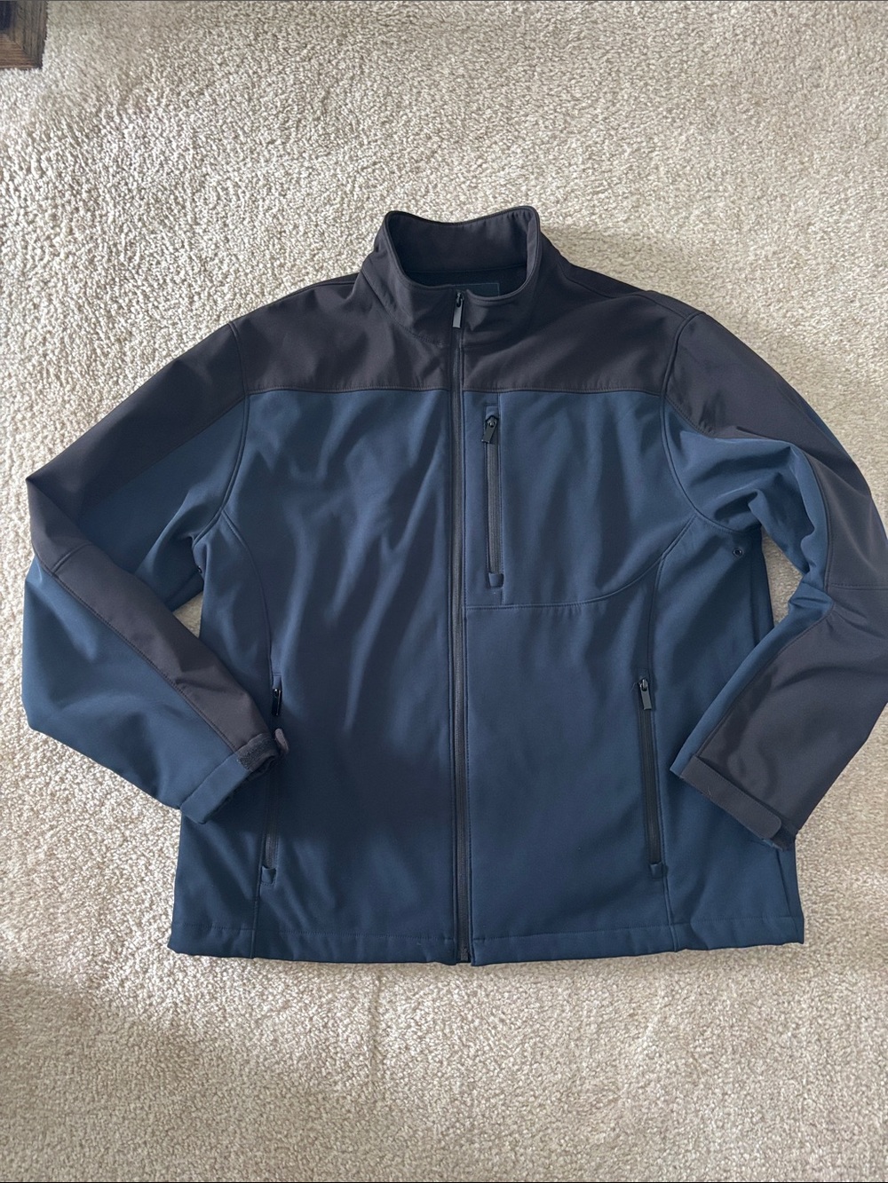 Van Heusen Navy and Charcoal Lightweight Softshell Jacket
